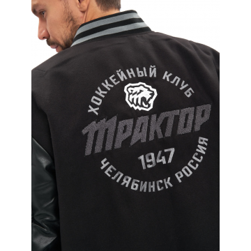Куртка текстильная утепл. с рук. из экокожи ХК Трактор